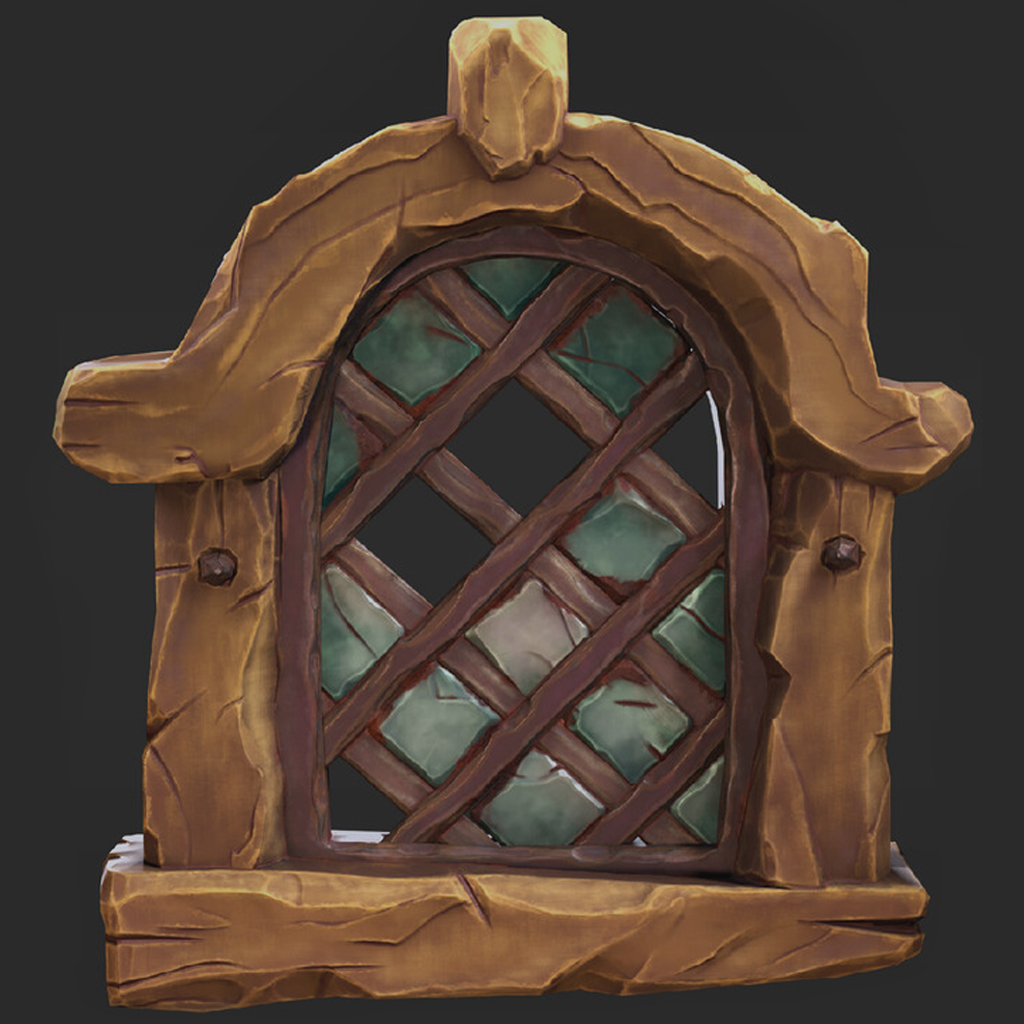 Stylized Wooden Window